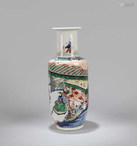 A Chinese Wu-Cai Porcelain Vase