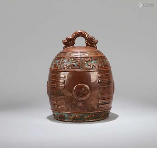 A Chinese Bronze Glazed Porcelain Bell