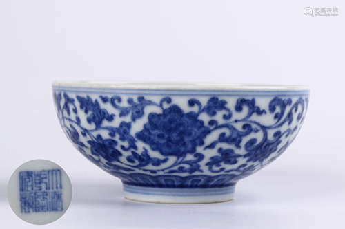 A Chinese Blue and White Porcelain Cup