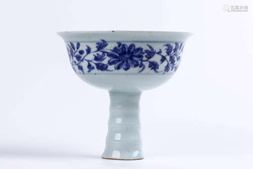 A Chinese Blue and White Porcelain Cup