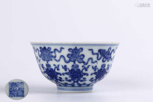 A Chinese Blue and White Porcelain Cup