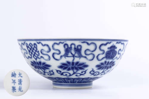 A Chinese Blue and White Porcelain Bowl