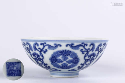 A Chinese Blue and White Porcelain Cup