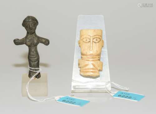 Koptische Figur und Puppenfragment