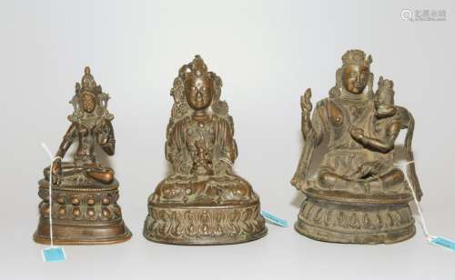 Lot: Drei buddhistische Figuren