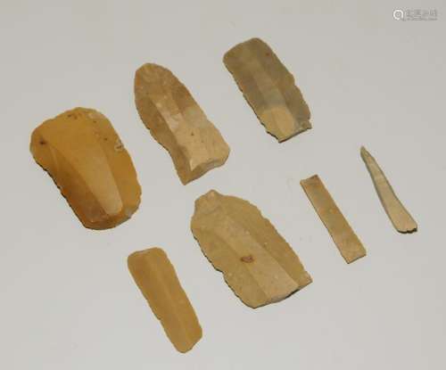 Lot: 7 neolithische Werkzeuge