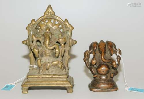 Lot: Zwei Ganesha-Figuren