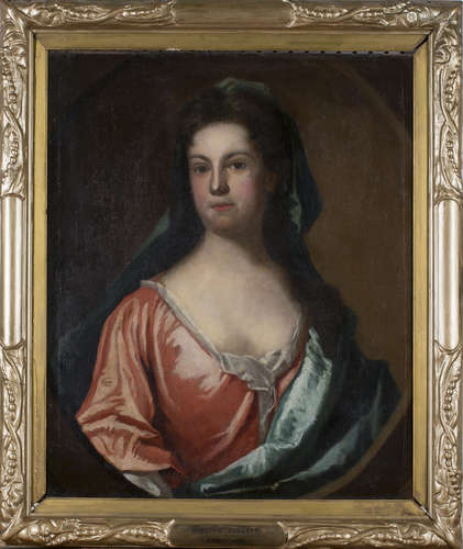 British School - 'Dorothy Follett' (Half Length Portrait of a Lady within a Feigned Oval), 18th