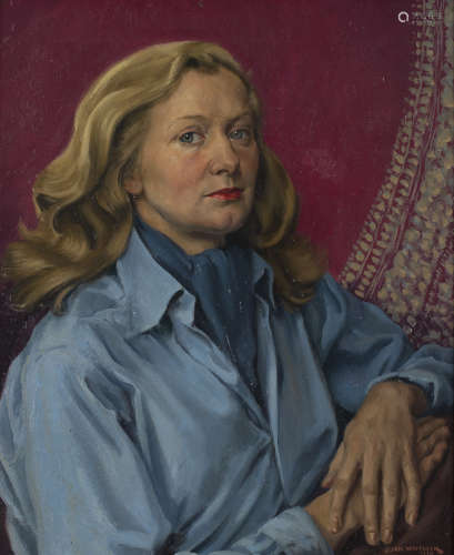 John Whitlock Codner - The Art Student, Miss Rachael Notley, 20th century oil on canvas, signed