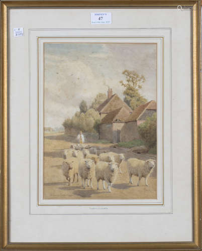 William Sidney Cooper - 'Amberley Sussex' and 'Near Herne, Kent', two watercolours, both signed