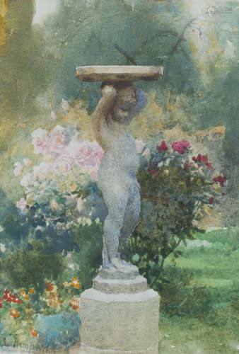 Lucy Elizabeth Kemp-Welch - 'The Hour and the Rose', late 19th/early 20th century watercolour,