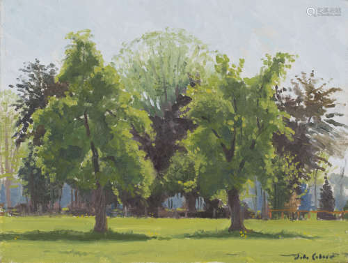 John Whitlock Codner - 'The Old Orchard, Breadstone, South Gloucestershire', 20th century oil on