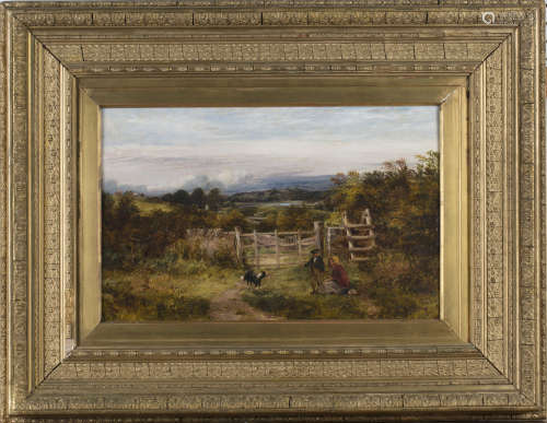 Thomas Clark - 'A Path and Style near Kircudbright', oil on panel, signed and dated 1854 recto,