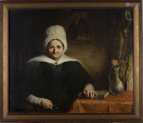 Charles West Cope - Portrait of an Elderly Woman, oil on canvas, signed and dated 1836, 62.5cm x