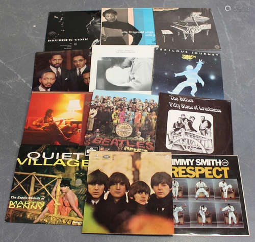 A mixed collection of LP records, including a stereo first pressing of 'Beatles For Sale'.Buyer’s