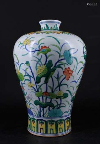 Qing Porcelain DouCai Vase