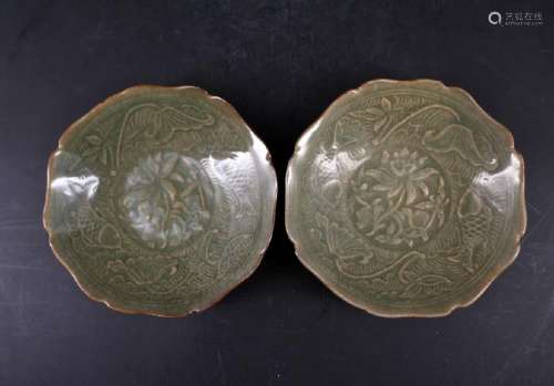Pair of Song Porcelain Yaozhouci plate