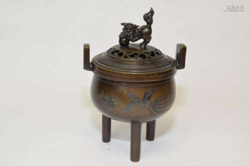 19th C. Japanese Bronze Incense Burner