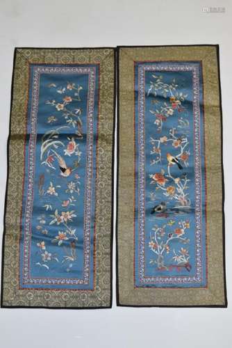 Pair of Chinese Embroideries