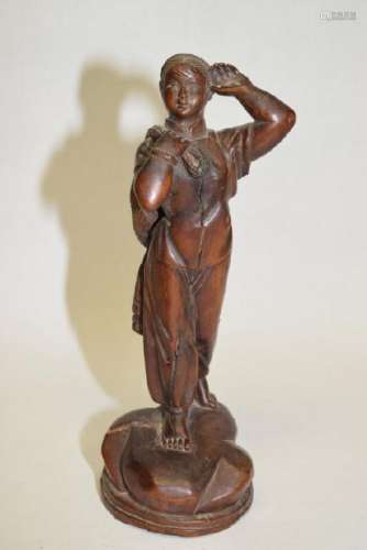 Chinese Cultural Revolution Carved Maiden