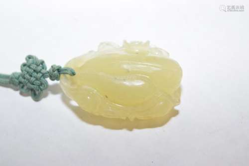 Chinese Jade Carved Melon Amulet