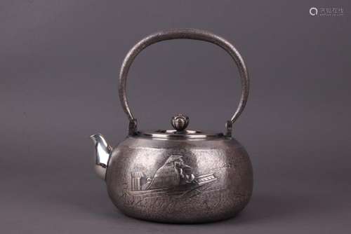 Japanese Silver Teapot With Mark