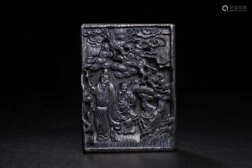 Agar Wood Landscape And Scholar Carving