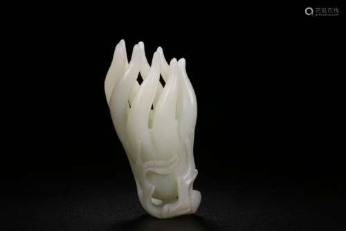 Carved White Jade Buddha Fingers