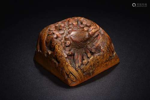 Old Carved Bamboo Seal