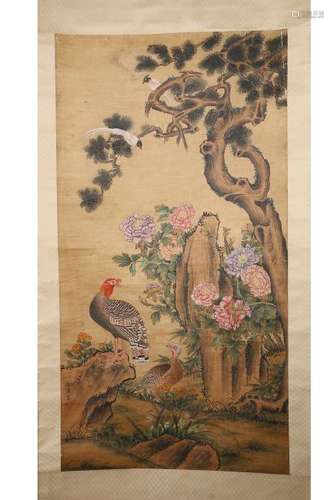 Painting Of Birds and Flower Blossoms, Yu Sheng