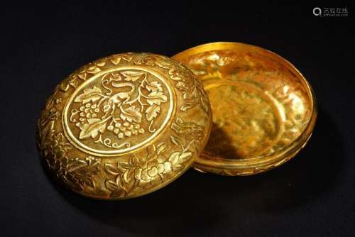 Gilt Bronze Circular Box