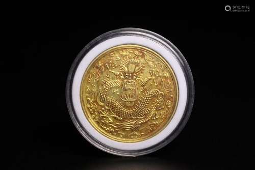 Chinese Qing Pure Gold Coin