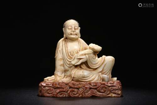 Carved Soap Stone Figure Of Lohan