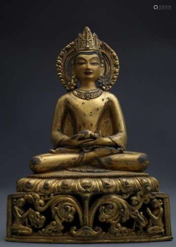 Gilt Bronze Statue of Amitabha