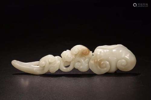 Carved White Jade Ruyi