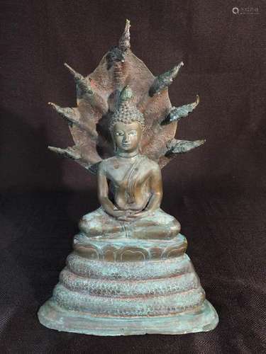 Antique Thai Bronze Buddha