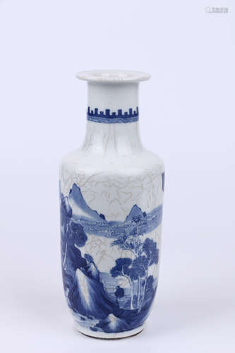 A Chinese Blue and White Porcelain Vase