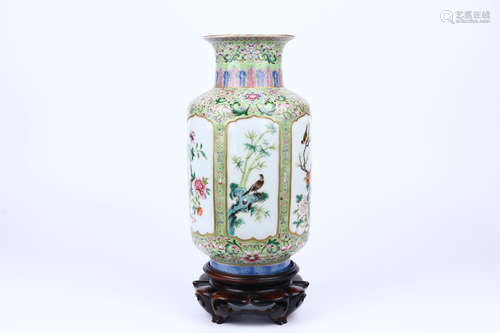 A Chinese Famille-Rose Porcelain Vase