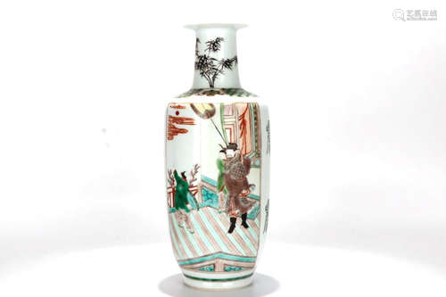 A Chinese Wu-Cai Porcelain Vase