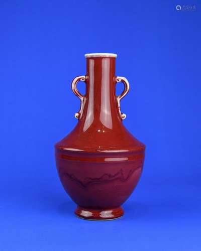 A Chinese Red Glazed Porcelain Vase