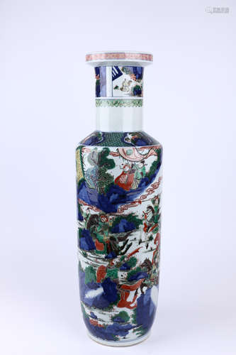 A Chinese Wu-Cai Porcelain Vase