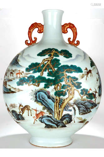 A Chinese Famille-Rose Porcelain Vase