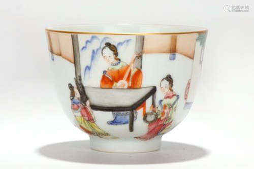 A Chinese Famille-Rose Porcelain Cup