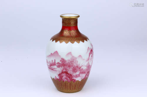 A Chinese Famille-Rose Porcelain Vase