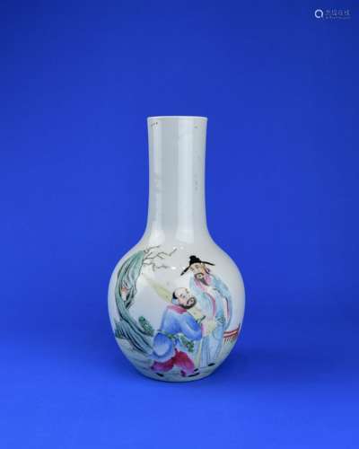 A Chinese Famille-Rose Porcelain Vase