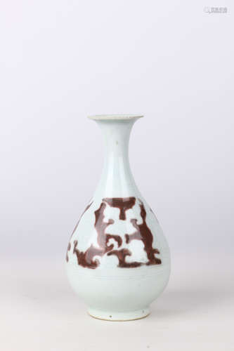 A Chinese Iron-Red Porcelain Vase