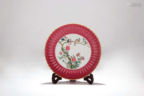 A Chinese Famille-Rose Porcelain Plate