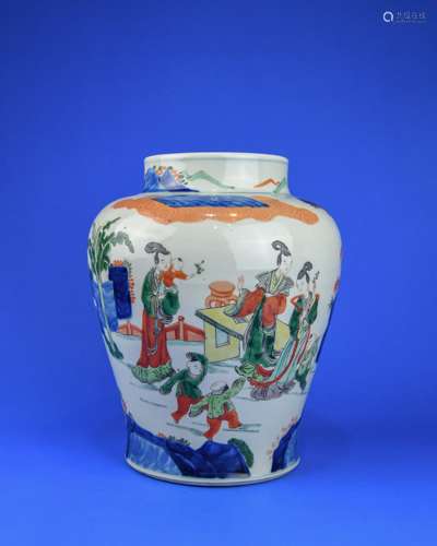 A Chinese Blue and White Porcelain Jar