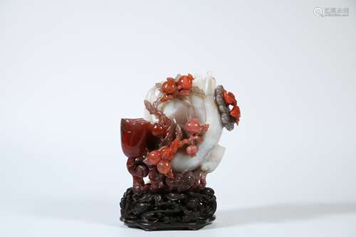 A Chinese Carved Agate Vase