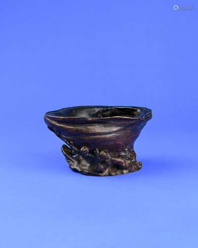 A Chinese Craved Wood Cup